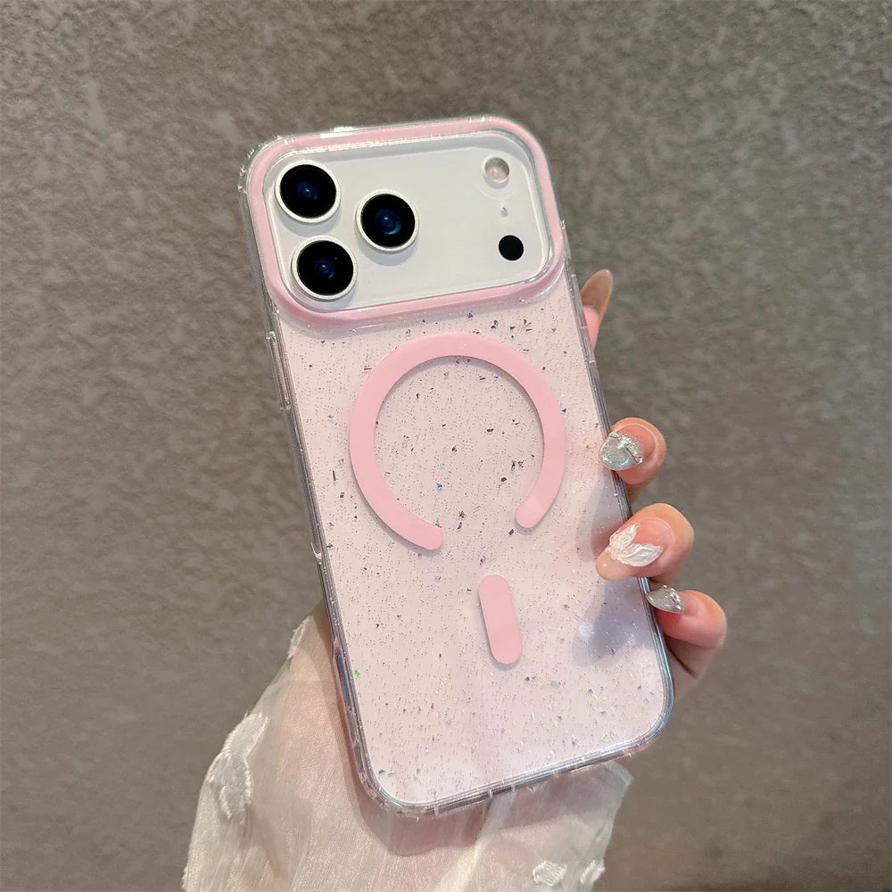 Jelly Glitter For Magsafe Wireless Charging Case For iPhone