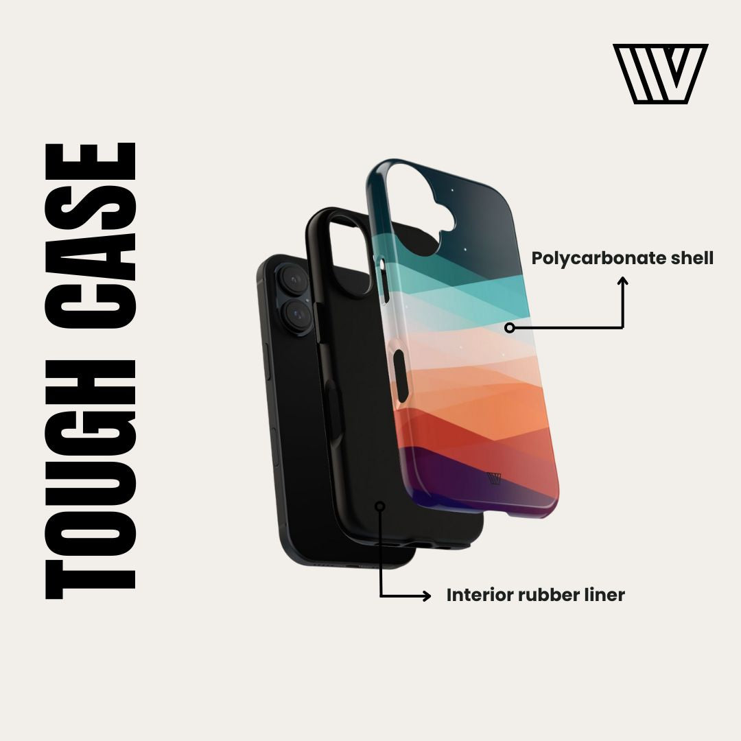 80s / 90s RETRO PATTERN LIGHT BLUE | Tough Phone Case