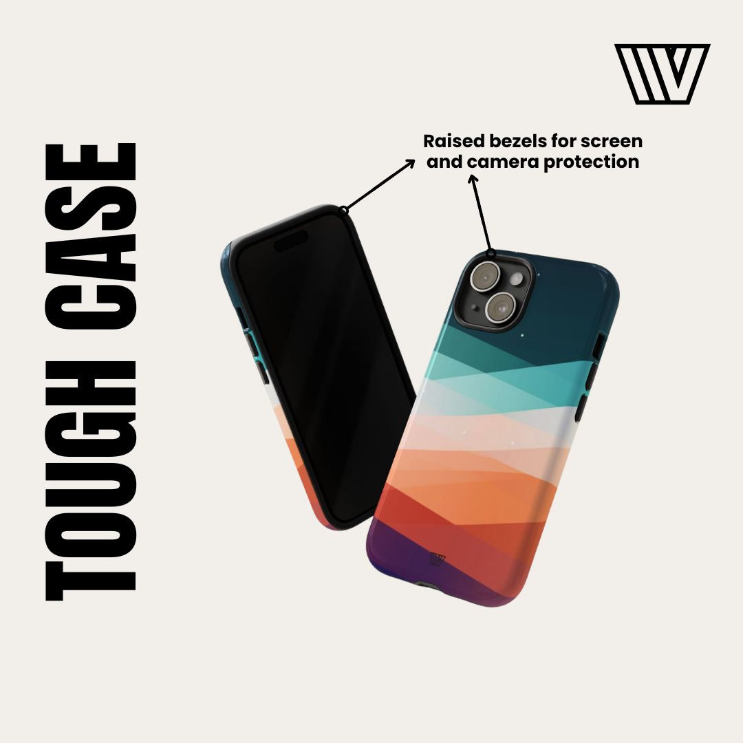 80s / 90s RETRO PATTERN LIGHT BLUE | Tough Phone Case